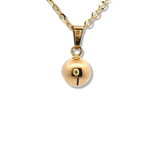 Breloque en forme de petite clochette en or jaune 14 carats