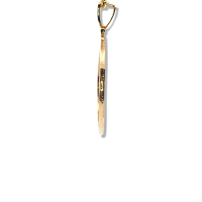 Pendentif rond en or jaune 14 carats avec image