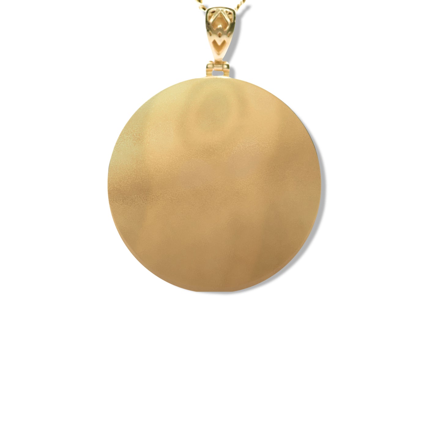 Pendentif rond en or jaune 14 carats avec image