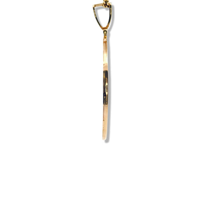 Pendentif rond en or jaune 14 carats avec image