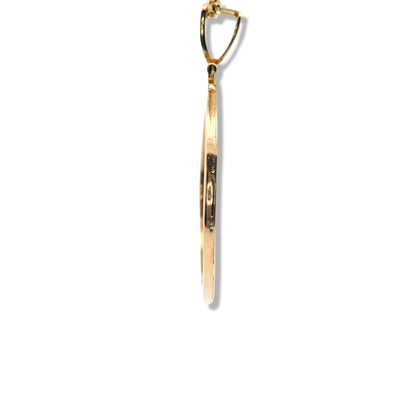 Pendentif rond en or jaune 14 carats avec image