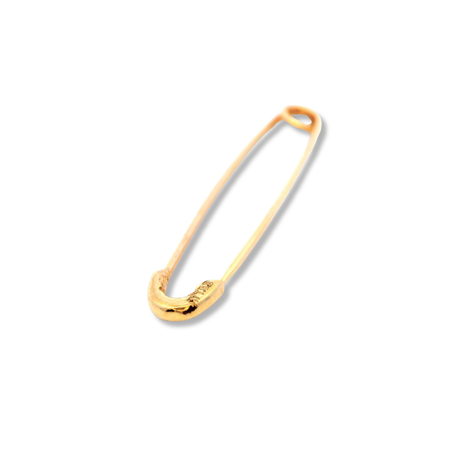 Broche épingle à nourrice en or jaune 10 carats