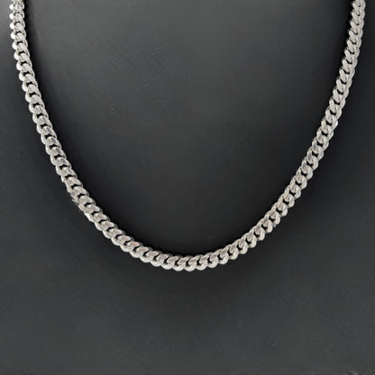Chaîne à maillons cubains en argent sterling de 20 po