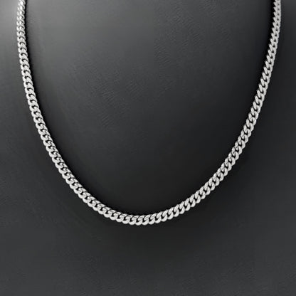 Cadena de eslabones cubanos de 18" en plata de ley