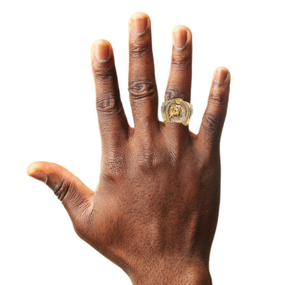 14K Yellow Gold Horse Head Men's Ring