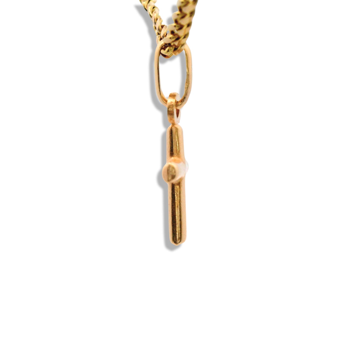 Dije de cruz de bebé en miniatura de oro amarillo de 14 quilates