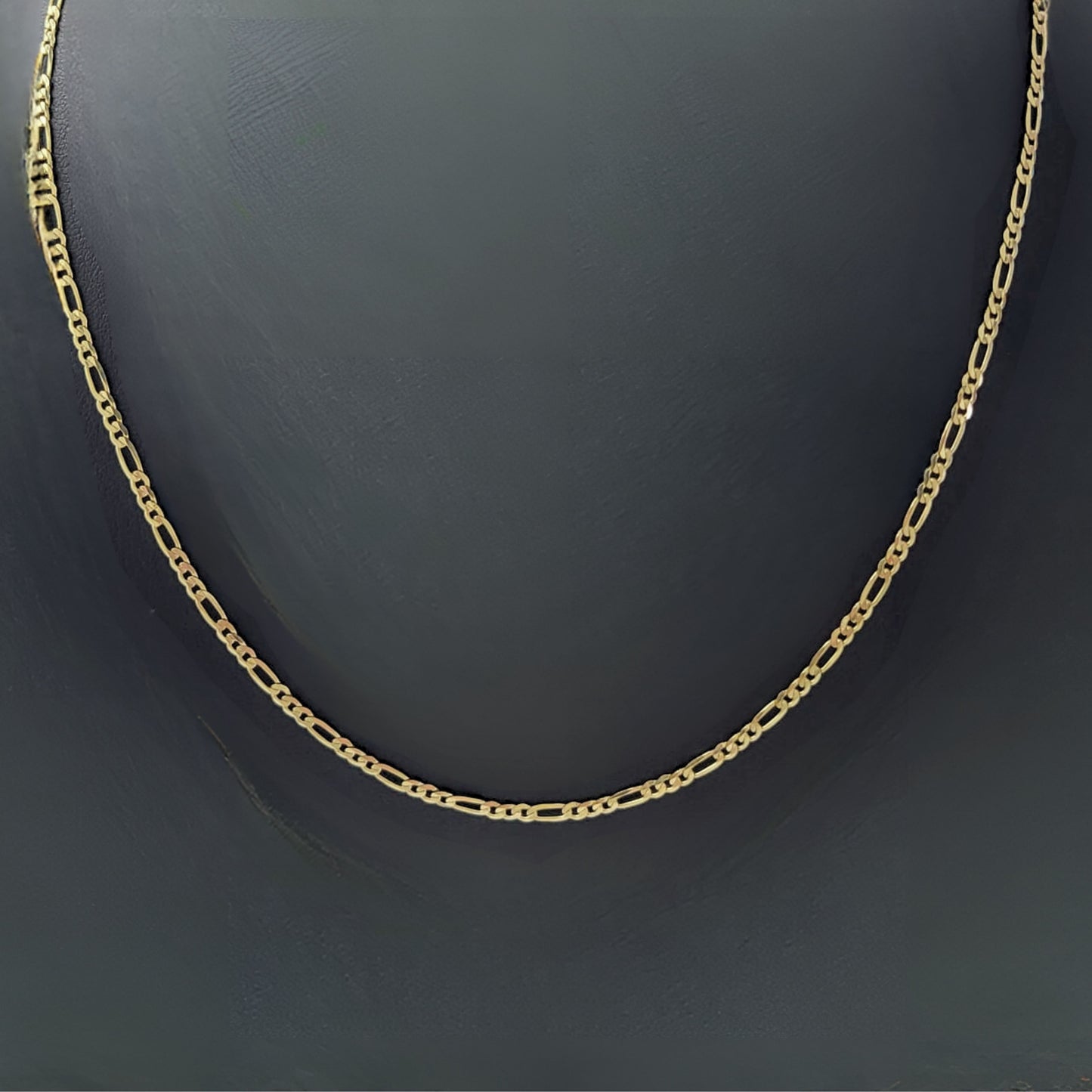 Chaîne Figaro 22" en or jaune 10 carats