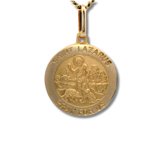Pendentif Saint Lazare de Béthanie en or jaune 14 carats