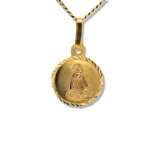 Colgante "Virgen de La Caridad" de Oro Amarillo de 14 Quilates