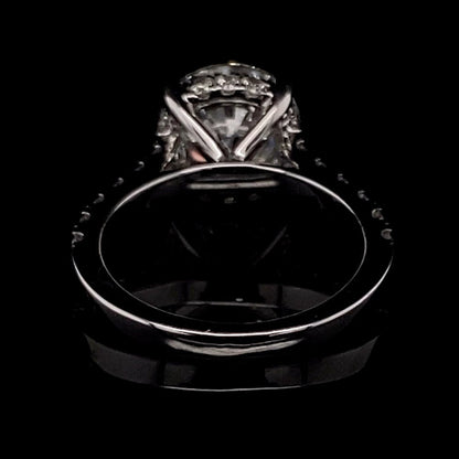 14K White Gold Round-Cut Diamond Stone Engagement Ring