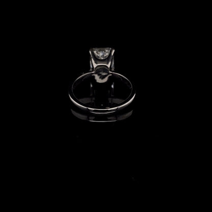 14KT White Gold Radiant-Cut Diamond Stone Engagement Ring 4 Carat