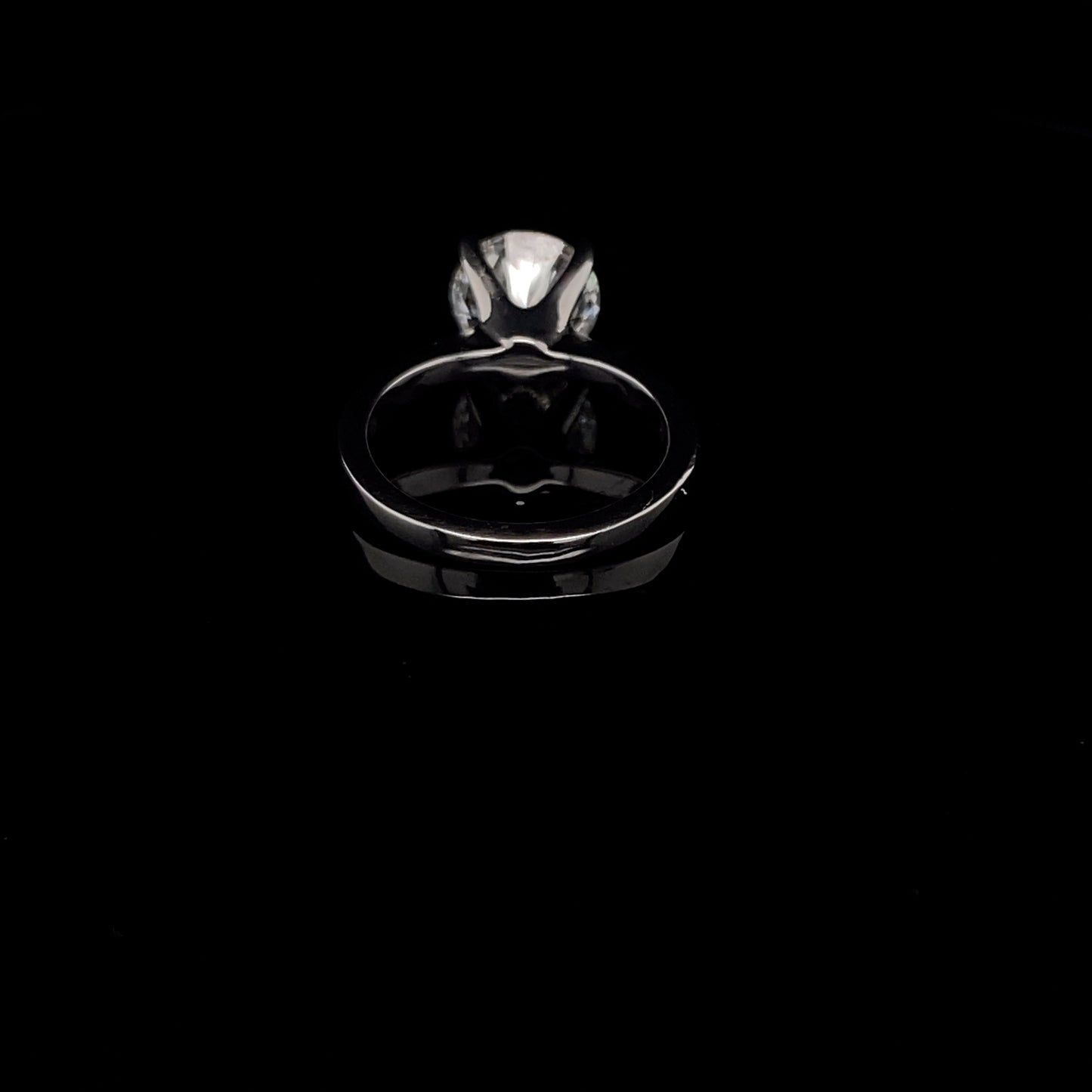 14KT White Gold Round-Cut Diamond Engagement Ring 3 carat