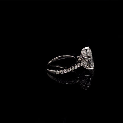 14KT White Gold Pear-Cut Diamond Engagement Ring 4.8 Carat