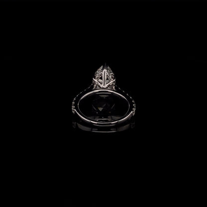 14KT White Gold Pear-Cut Diamond Engagement Ring 4.8 Carat