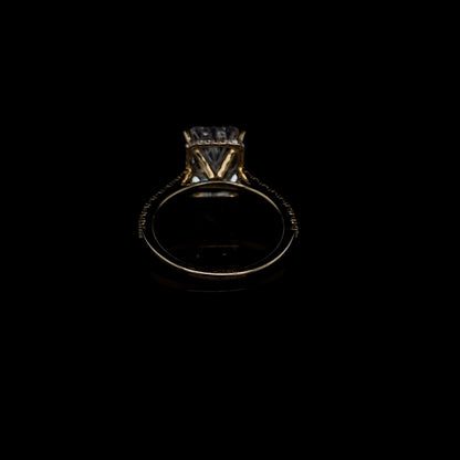14KT Yellow Gold Radiant-Cut Diamond Engagement Ring 5 Carat