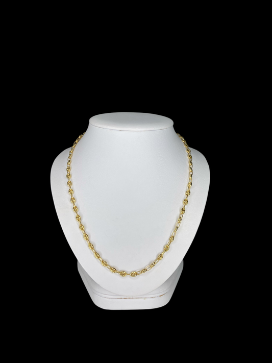 Chaîne Figaro 26" en or jaune 14 carats