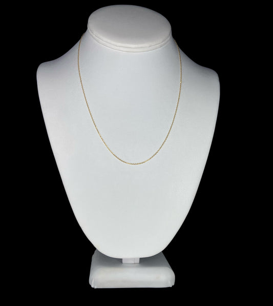Chaîne Figaro 26" en or jaune 14 carats