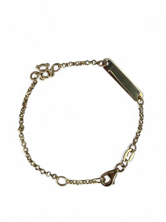 Bracelet gourmette en or jaune 14 carats