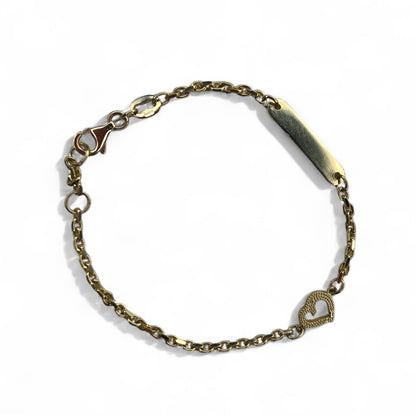 Bracelet gourmette en or jaune 14 carats