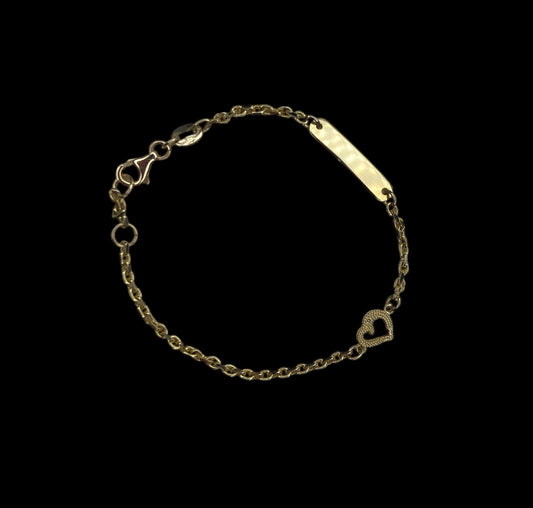 Bracelet gourmette en or jaune 14 carats