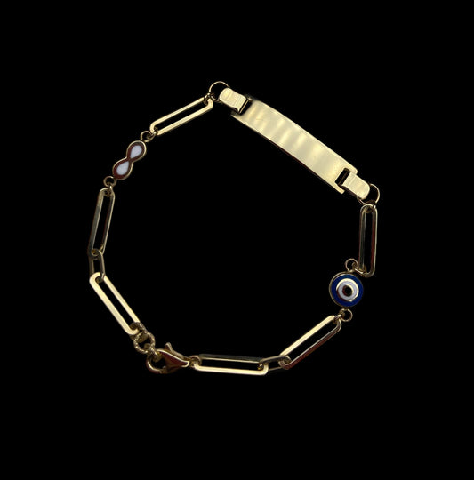 Bracelet gourmette en or jaune 14 carats