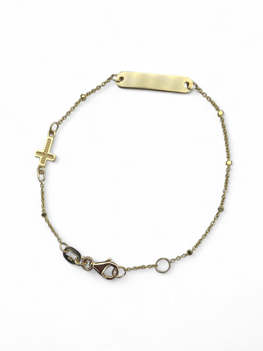 Bracelet gourmette en or jaune 14 carats