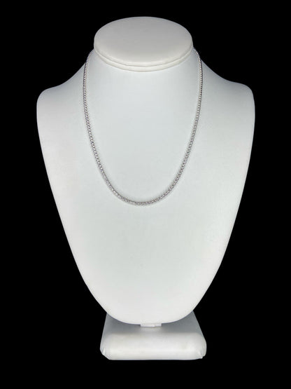 Chaîne torsadée en or blanc 14 carats de 26 po