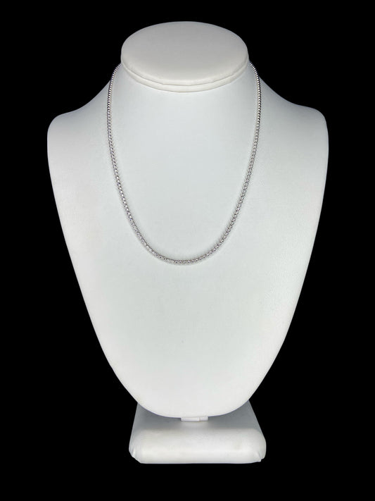 Chaîne torsadée en or blanc 14 carats de 26 po