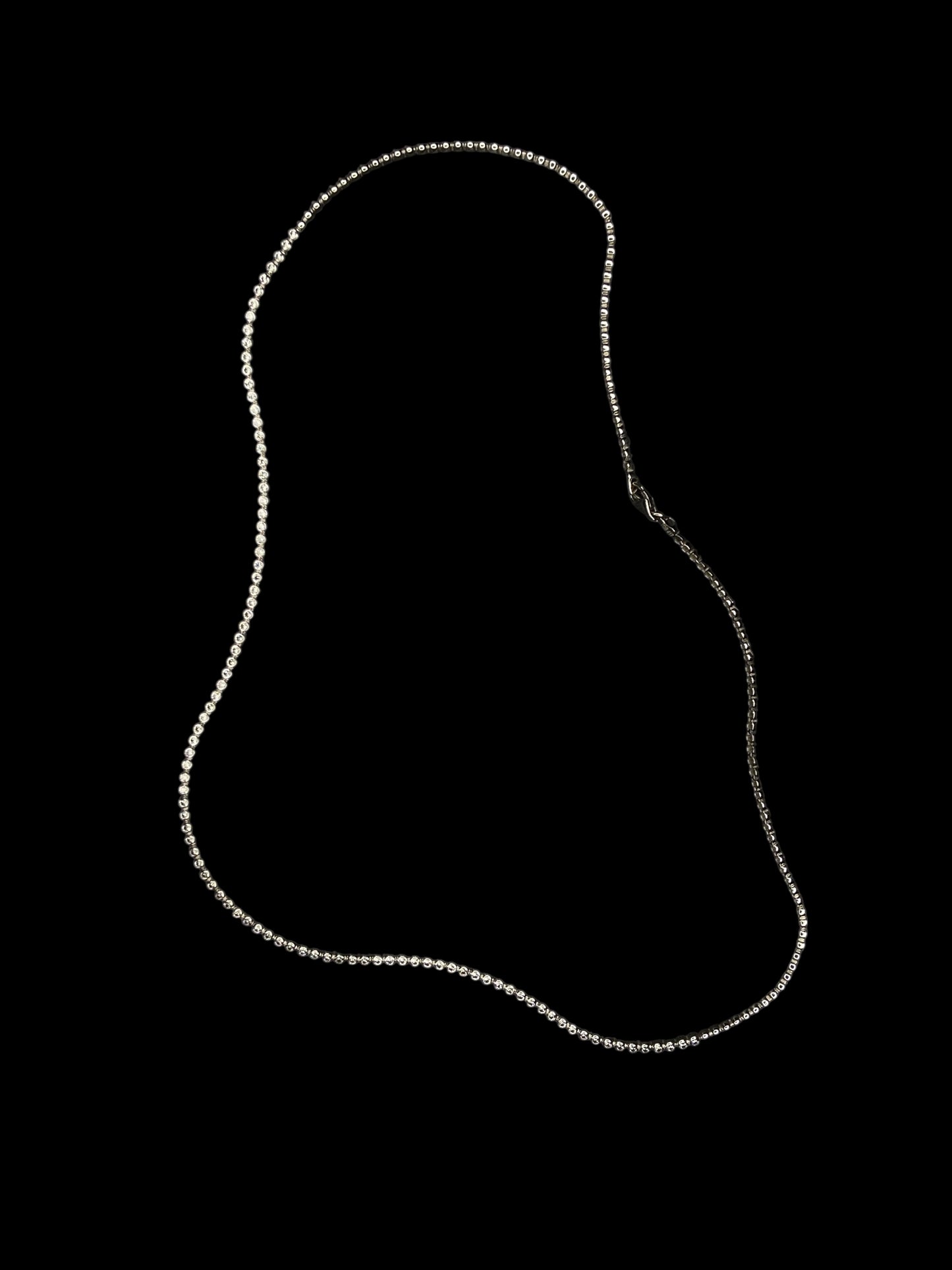 Chaîne torsadée en or blanc 14 carats de 26 po