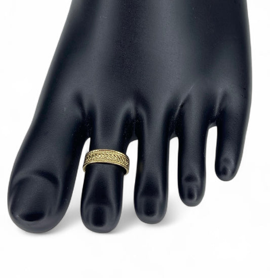 Bague initiale « L » en or jaune 14 carats