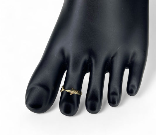 Bague initiale « L » en or jaune 14 carats
