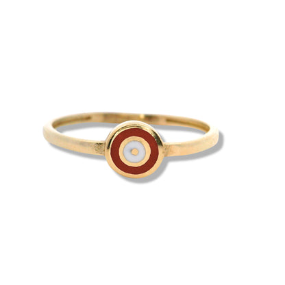 Bague empilable « Mal de Ojo » en or jaune 10 carats