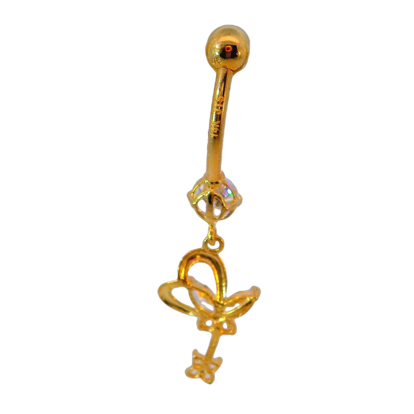 Nombril en or jaune 14 carats