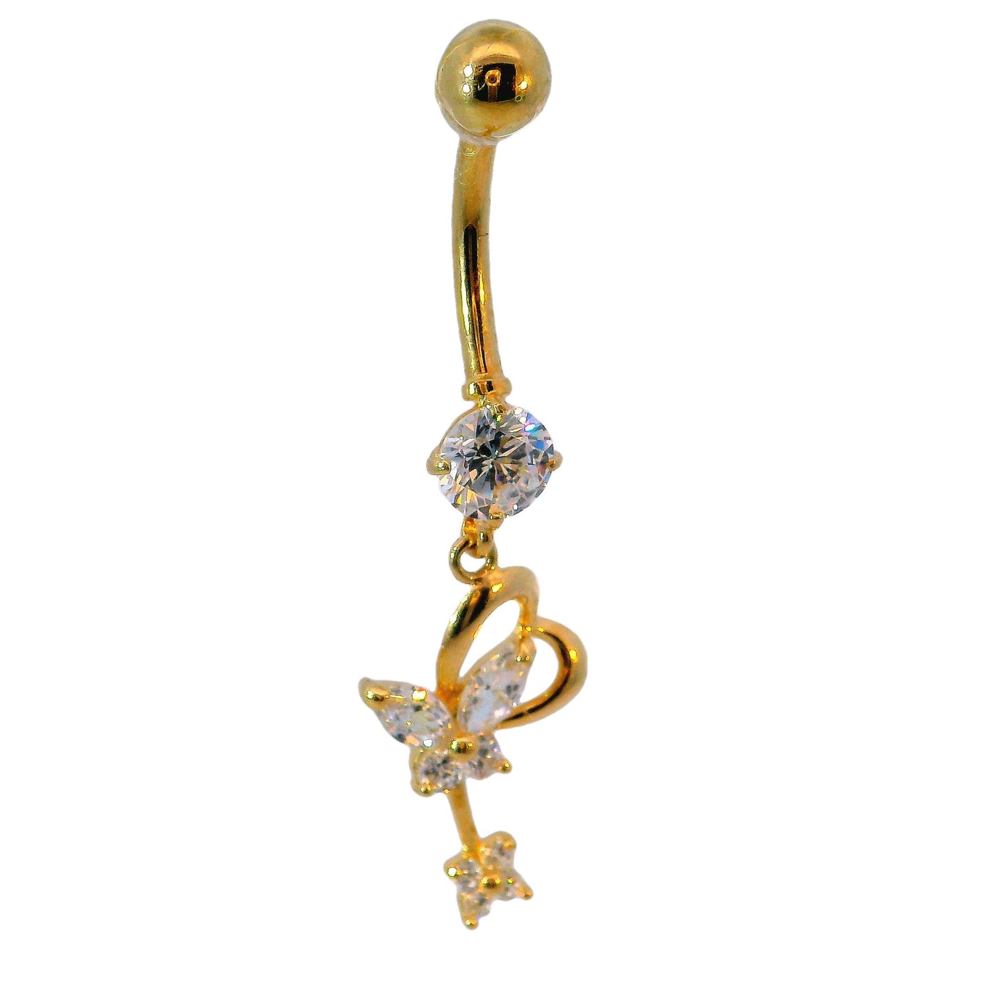 Nombril en or jaune 14 carats