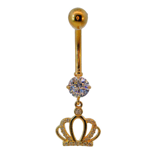 Ombligo de oro amarillo de 14 quilates