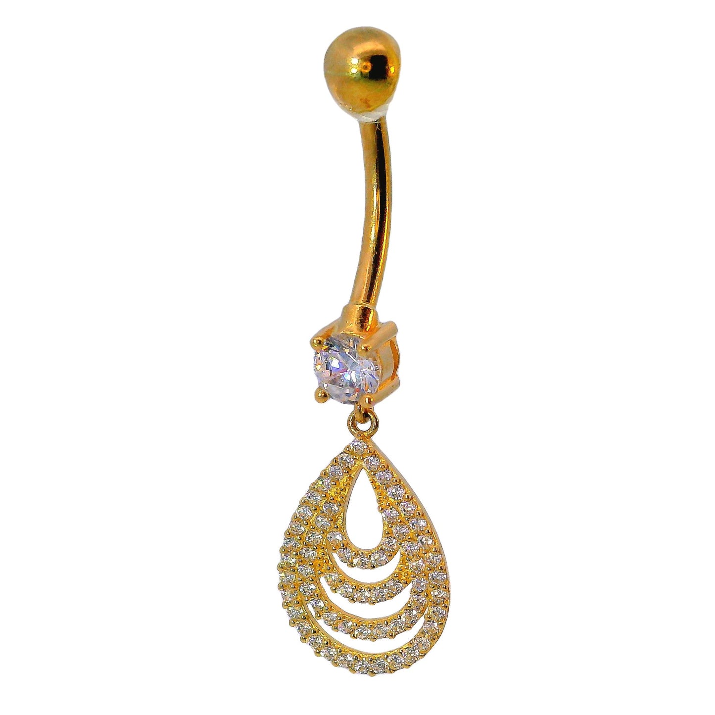 Nombril en or jaune 14 carats