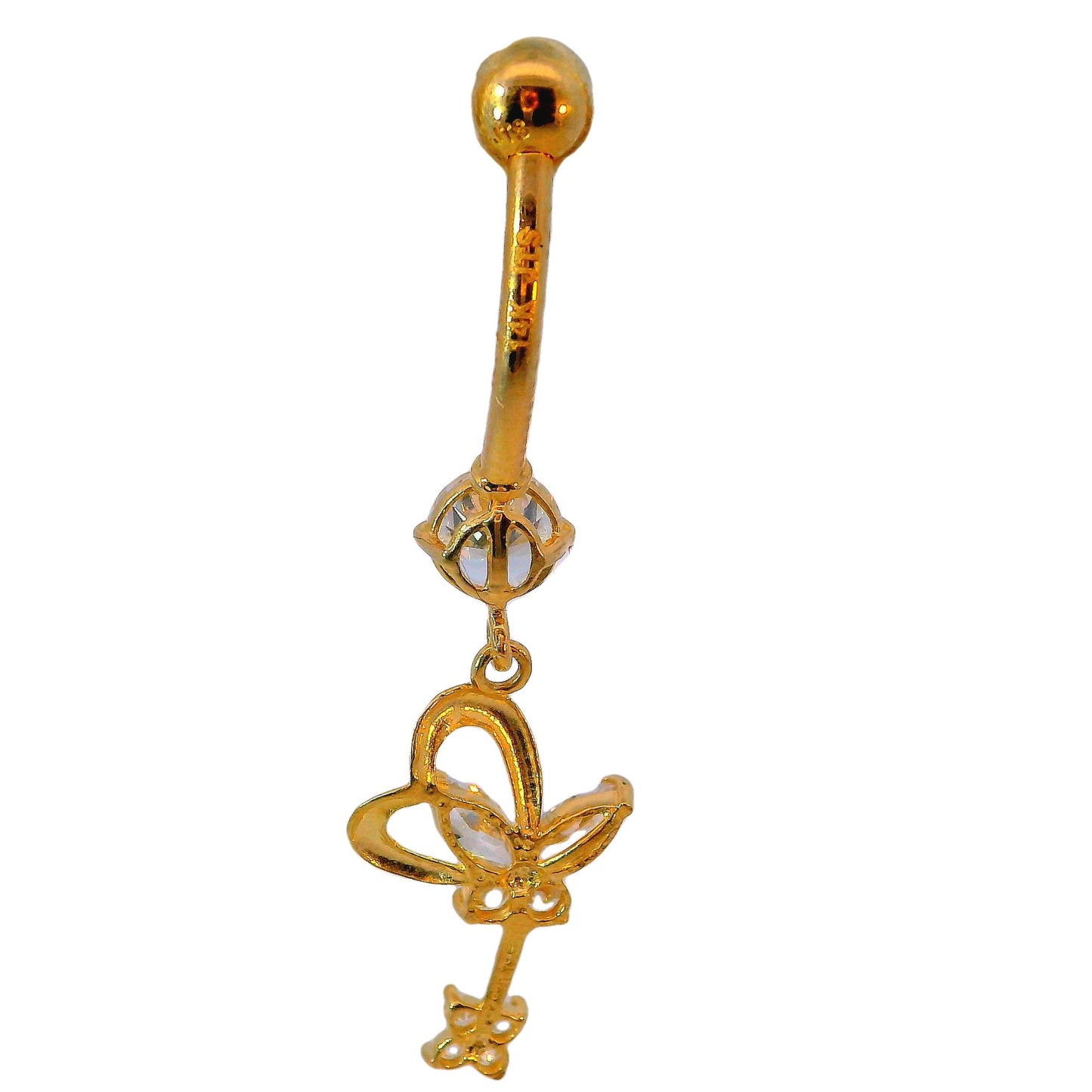 Nombril en or jaune 14 carats