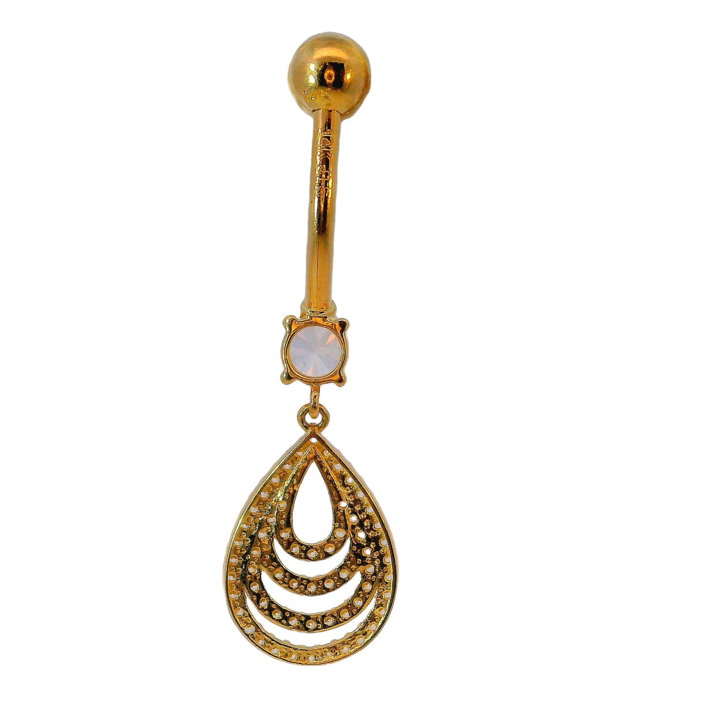 Nombril en or jaune 14 carats