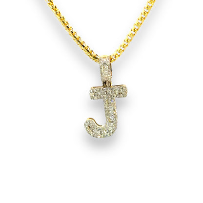 Pendentif lettres en or 10 carats et diamants
