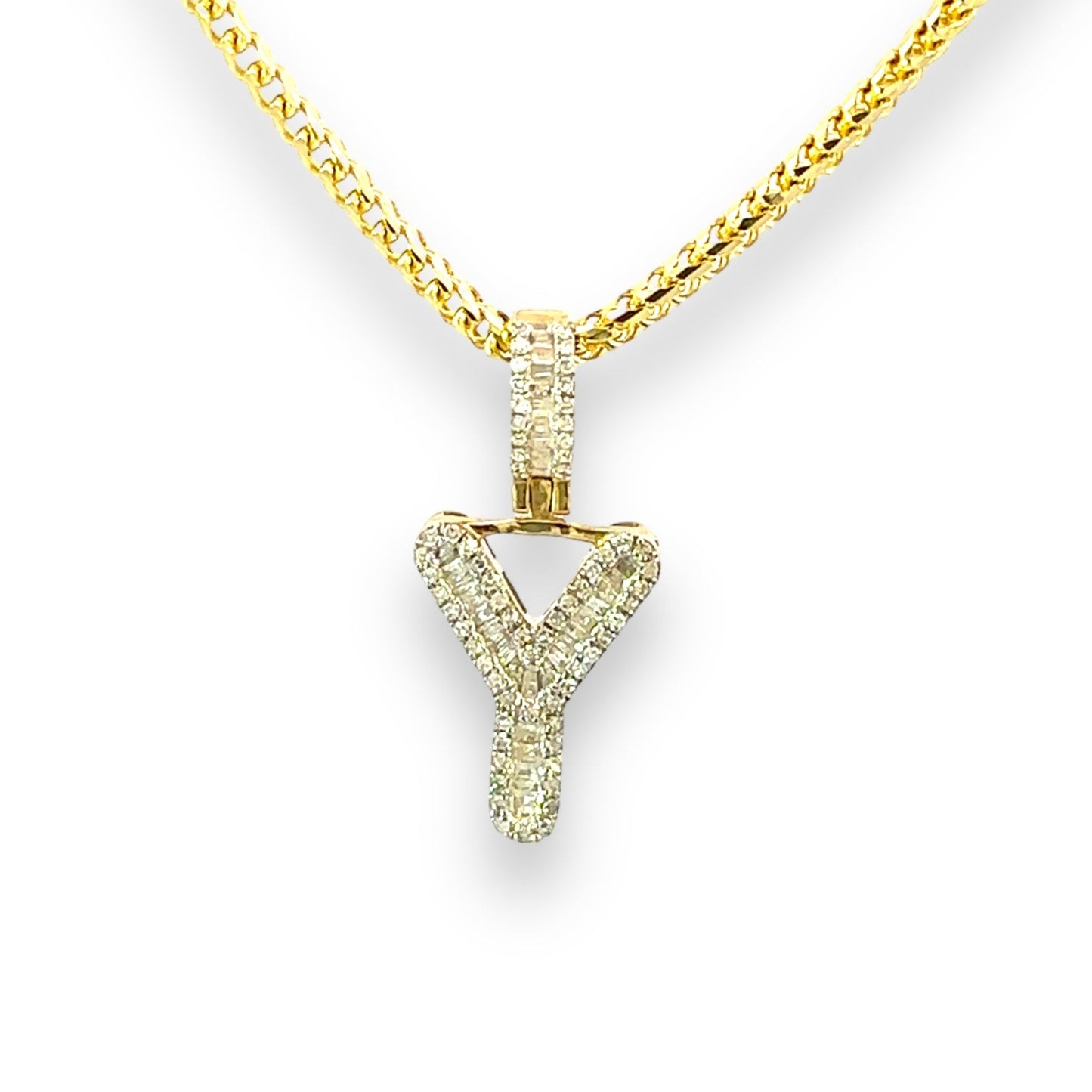 Pendentif lettres en or 10 carats et diamants