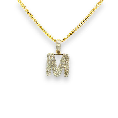 Pendentif lettres en or 10 carats et diamants