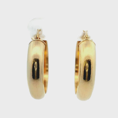 Boucles d'oreilles créoles en or jaune 14 carats