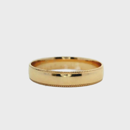 Alliance fine accentuée en or jaune 14 carats