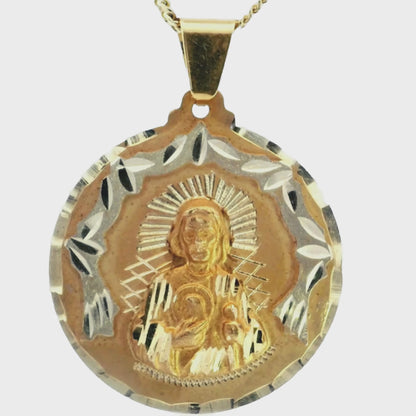Pendentif "Sagrado Corazon" en or jaune 14 carats