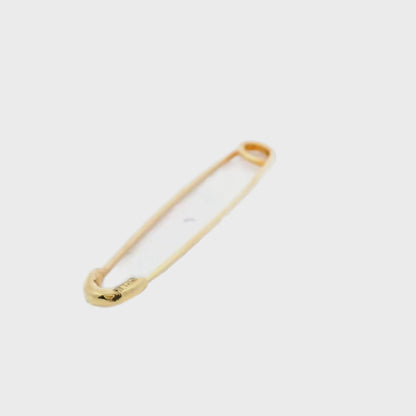 Broche épingle à nourrice en or jaune 10 carats
