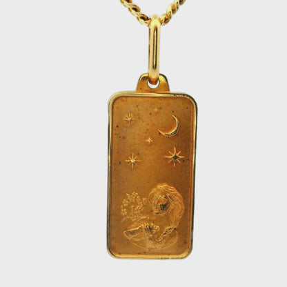 Pendentif Zodiaque en or jaune 14 carats (Vierge)
