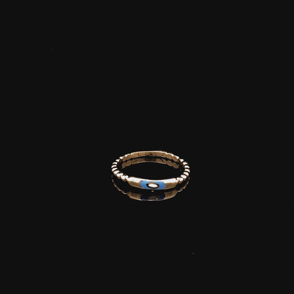 Bague empilable « Mal de Ojo » en or jaune 10 carats