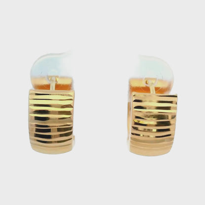 Boucles d'oreilles créoles en or jaune 14 carats