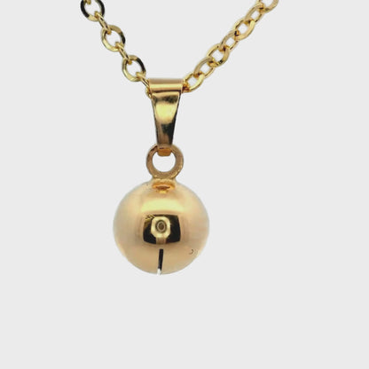 Breloque en forme de petite clochette en or jaune 14 carats