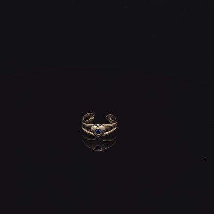 Bague initiale « L » en or jaune 14 carats